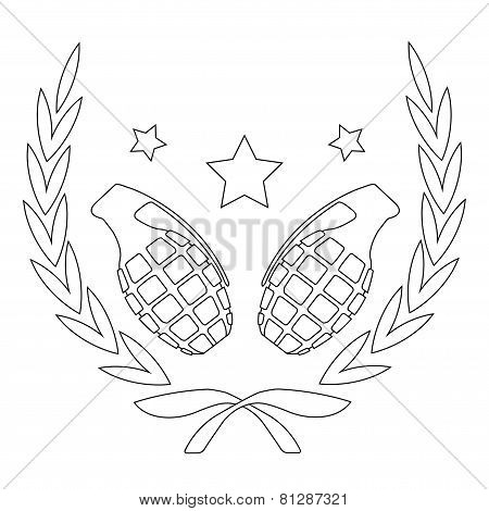 Contour line grenades logo