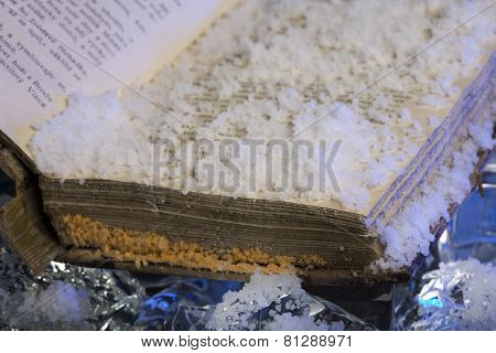 Frozen old book
