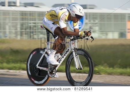 Cylist during time trial matches