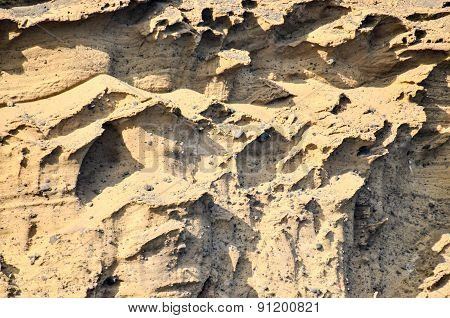 Volcanic Rock Basaltic Formation in Gran Canaria