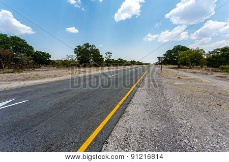 Endless Road With Blue Sky