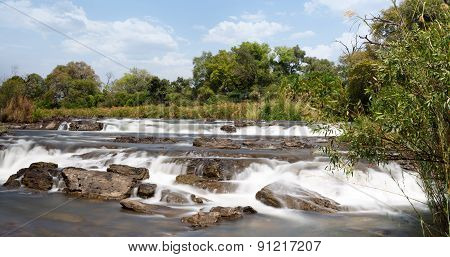 Famous Popa Falls In Caprivi, North Namibia