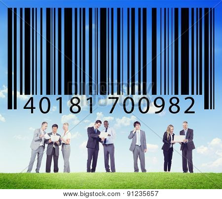 Bar Code Identity Marketing Data Encryption Concept