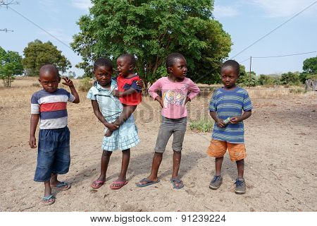 Dirty And Poor Namibian Childrens