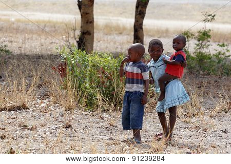 Dirty And Poor Namibian Childrens