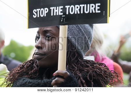 Human rights protest