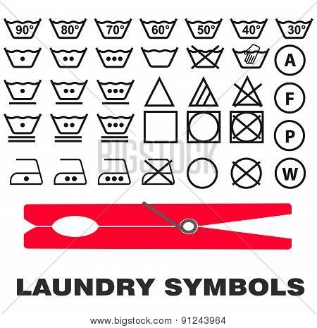 Fabric care laundry symbols