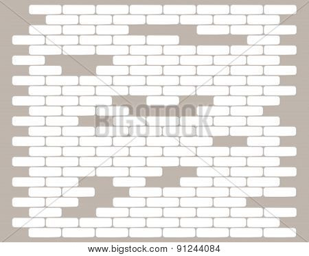 Wall white brick interior design