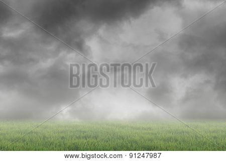 Scenic of clouds on heaven above the ground. Good background for you to put text or people on the ground.