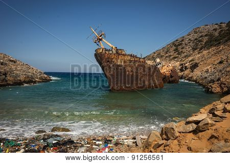 Shipwreck, Amorgos, Cyclades, Greece