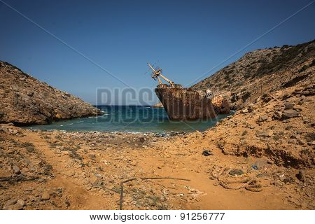 Shipwreck, Amorgos, Cyclades, Greece