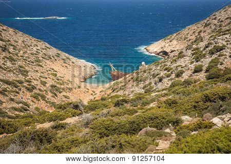Shipwreck, Amorgos, Cyclades, Greece
