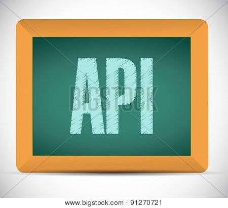 Api Board Sign Concept Illustration Design