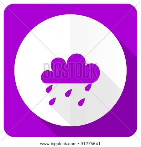 rain pink flat icon waether forecast sign 