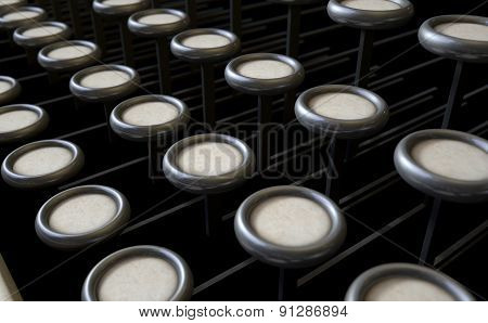 Vintage Typewriter Blank Keys