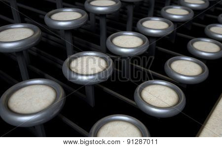 Vintage Typewriter Blank Keys
