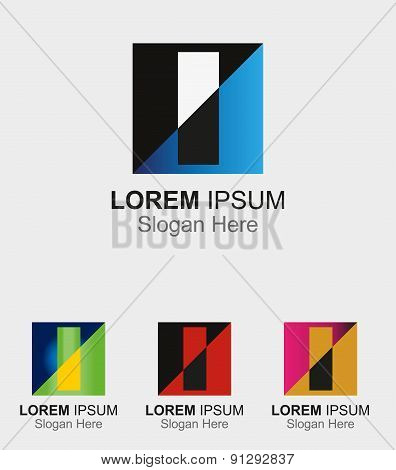 Square logo with letter I icon