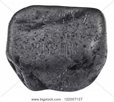 Polished Shungite Mineral Gem Stone Isolated