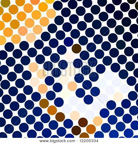 Blue dots on white