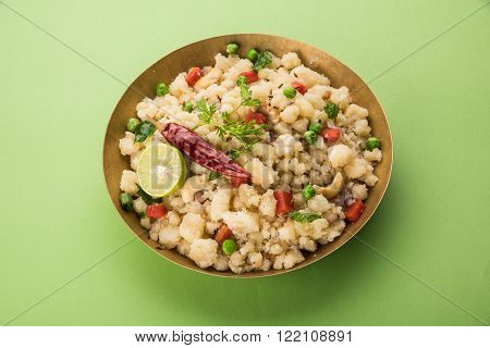 South Indian food upma or upama, a complete Indian breakfast