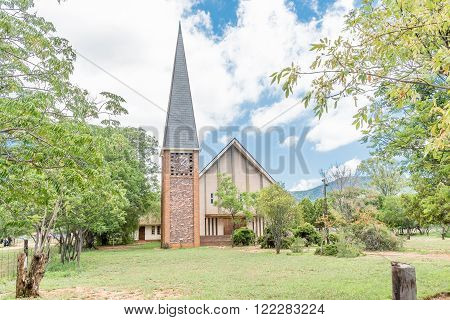 COOKHOUSE SOUTH AFRICA - FEBRUARY 19 2016: The Dutch Reformed Church in Cookhouse a small town in the Eastern Cape Province
