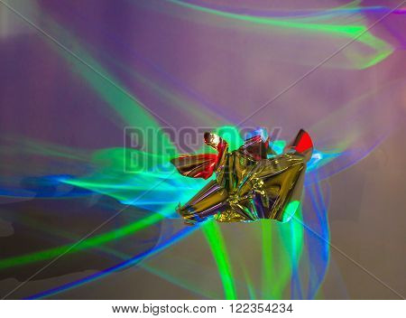 FRANKFURT GERMANY - MAR 18 2016: detail of light objects at night during Luminale in Frankfurt Germany. The Light festival takes place in Frankfurt every 2 years and lasts one week.