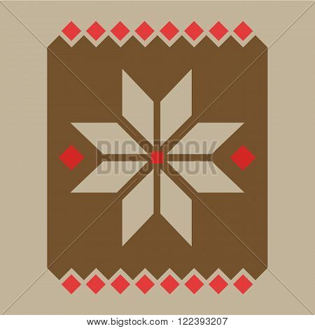 Ornament card. Traditional element. Geometric vector illustration