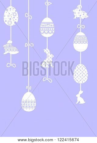 easter greeting card, illustration, vector image RGB