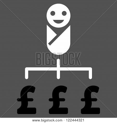 Kid Pound Expenses vector icon. Kid Pound Expenses icon symbol. Kid Pound Expenses icon image. Kid Pound Expenses icon picture. Kid Pound Expenses pictogram. Flat kid pound expenses icon.