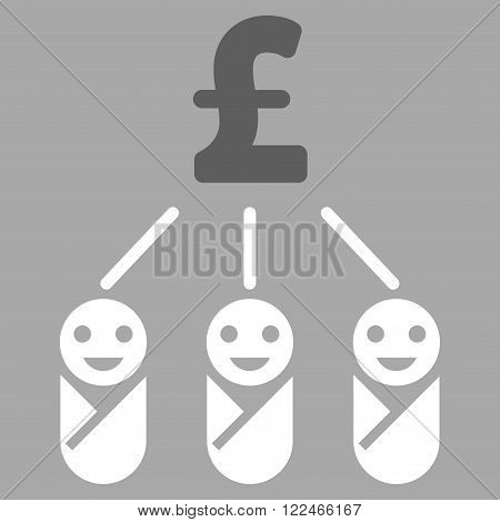 Kid Pound Expenses vector icon. Kid Pound Expenses icon symbol. Kid Pound Expenses icon image. Kid Pound Expenses icon picture. Kid Pound Expenses pictogram. Flat kid pound expenses icon.