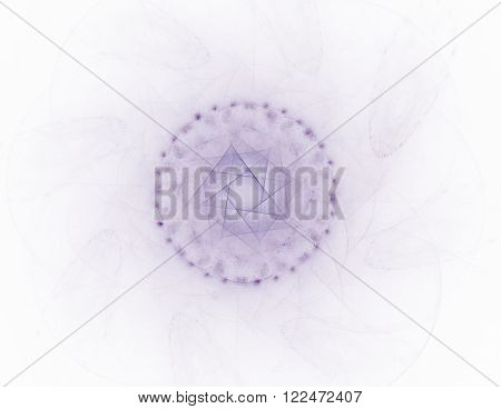 Abstract fractal patterns and shapes. Digital artwork for creative graphic design. Symmetric fractal icon on background. Colorful illustration.