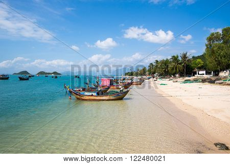 Beautiful seascape in Diep Son island in Khanh Hoa province, Vietnam.