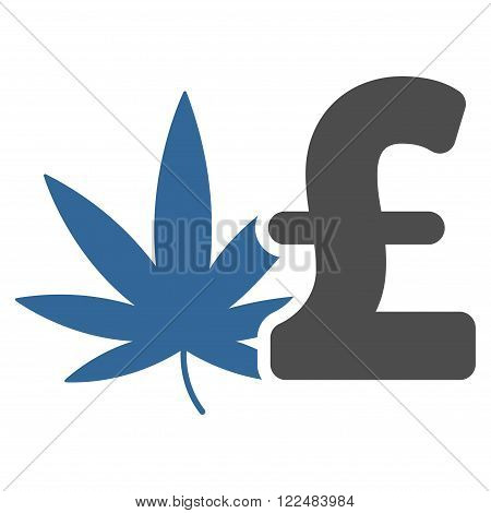 Cannabis Pound Business vector icon. Cannabis Pound Business icon symbol. Cannabis Pound Business icon image. Cannabis Pound Business icon picture. Cannabis Pound Business pictogram.