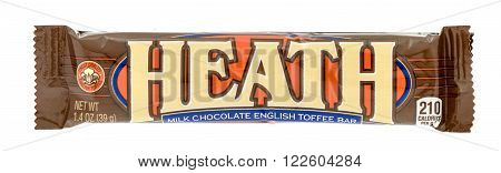 Winneconne, WI -31 Oct 2015: Heath candy bar.