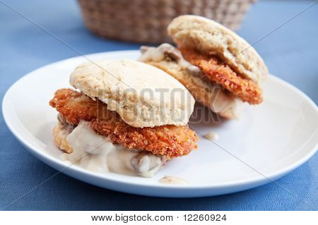 Chicken And Gravy Biscuit
