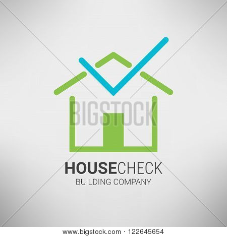 Building company logo. House Building Real Estate Vector Logo Template. Building vector silhouette.