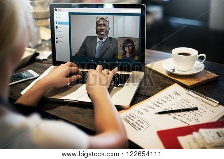 Video Call Conference Chatting Communication Concept