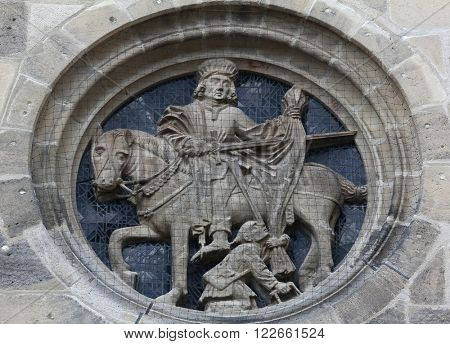 TUBINGEN, GERMANY - OCTOBER 21: Saint Martin, Collegiate Church of St. George in Tubingen, Germany on October 21, 2014.