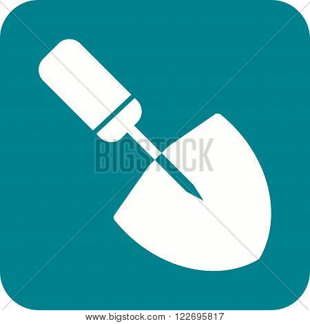 Trowel, work, metal icon vector image. Can also be used for tools. Suitable for use on web apps, mobile apps and print media.
