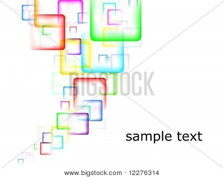 Soyut renkli yuvarlak kare arka plan