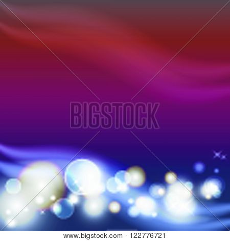 Dark blue abstract vector background with bright white light