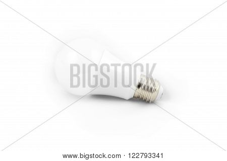 Common LED Light bulb on white background