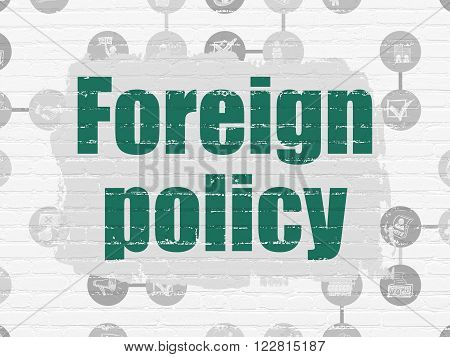 Politics concept: Foreign Policy on wall background