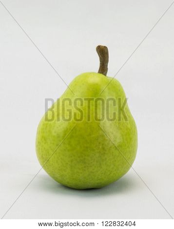 A beautiful pear against a white background.