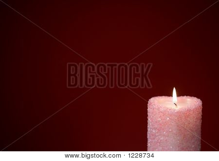 Roze hart kaars