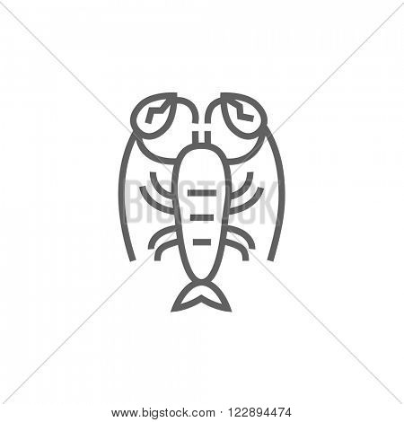 Lobster line icon.