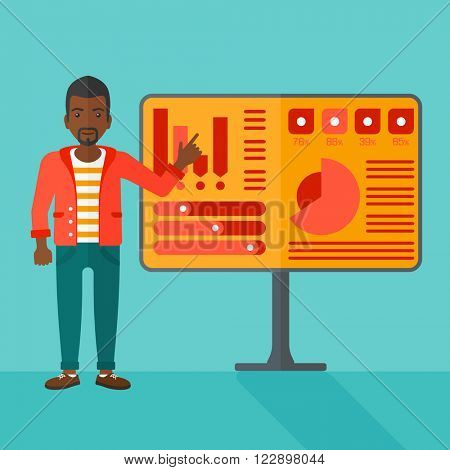 Man presenting report.