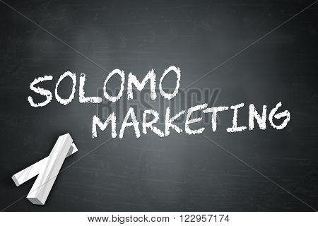 Image Picture Blackboard with Solomo Markerting wording