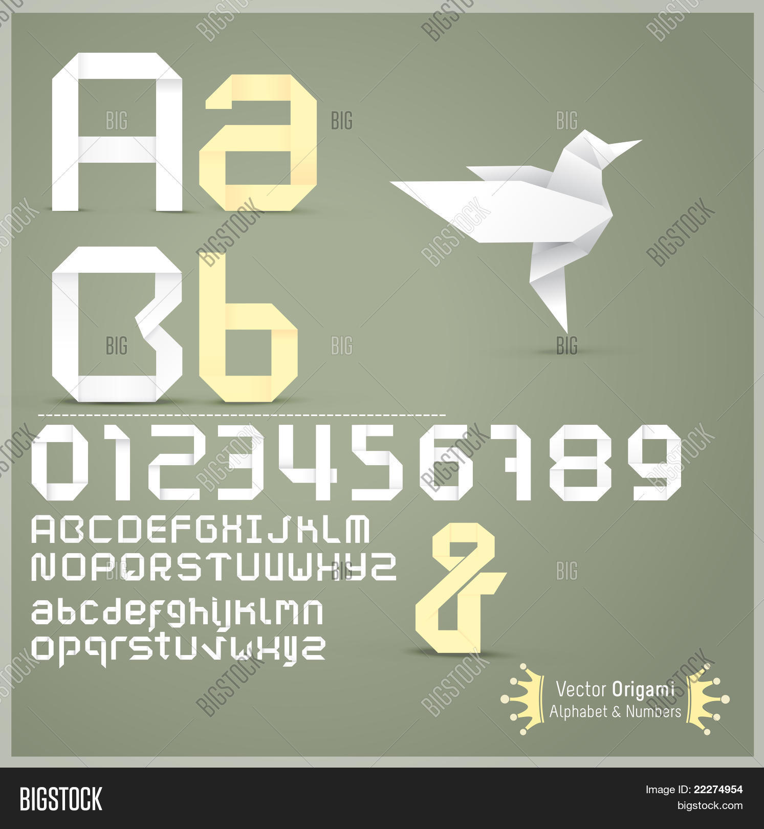 Origami Alphabet Vector & Photo (Free Trial) | Bigstock