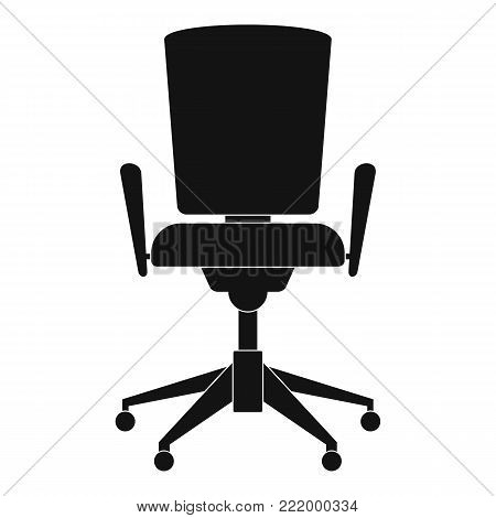 Chair with back icon. Simple illustration of chair with back vector icon for web.